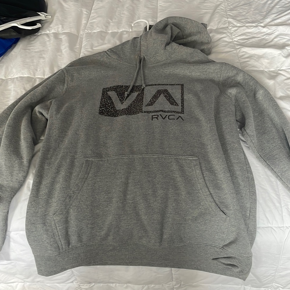 Grey RVCA hoodie size large in womens